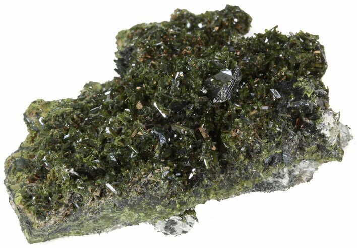 Epidote Crystal Cluster on Actinolite - Pakistan #41586